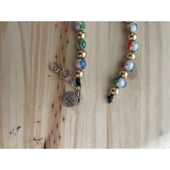 Venessa Arizaga Go With The Flow Freshwater Pearl Colorful Necklace FLAWED - Picture 6 of 6